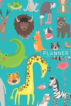 Paperback Planner: Wild Safari Animals 1 Year Daily Planner (12 Months) - 2020 - 2021 - 365 Pages for Planning - January 20 - December 20 Book