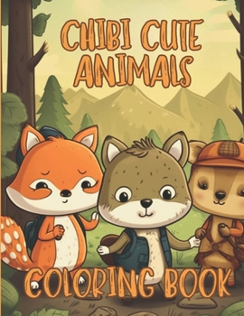 Paperback Cute Chibi Animals Coloring Book: Sweet Animal Coloring Pages For Kids Book