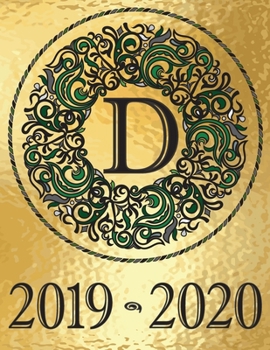 Paperback Weekly Planner Initial Monogram "D" September 2019 - December 2020: Personalized 16-Month Large Print Letter-Sized Schedule Organizer by Week for Teac [Large Print] Book