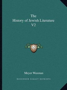 Paperback The History of Jewish Literature V2 Book