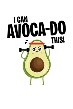 Notizbuch: Avocado Fitness Superfood Obst Sport Witz Geschenk 120 Seiten, 6X9 (Ca. A5), Karomuster (German Edition)