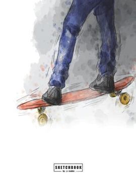 sketchbook: Art skater on white cover (8.5 x 11) inches 110 pages, Blank Unlined Paper for Sketching, Drawing , Whiting , Journaling & Doodling