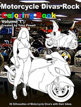 Staple Bound Motorcycle Divas Rock Coloring Book
