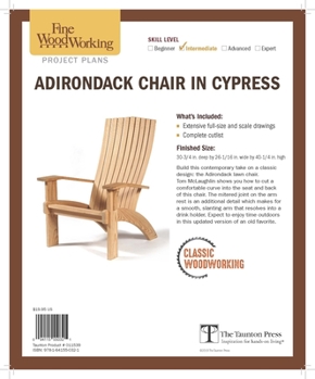 Misc. Supplies Fine Woodworking's Adirondack Chair in Cypress Book