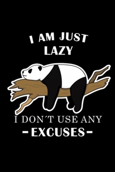 Just Lazy Sleeping Panda: Blank Lined Notebook Journal for Work, School, Office | 6x9 110 page