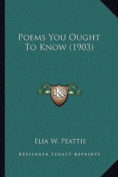 Paperback Poems You Ought To Know (1903) Book