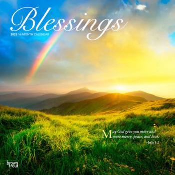 Calendar Blessings 2025 12 X 24 Inch Monthly Square Wall Calendar Plastic-Free Book