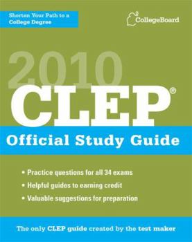 Paperback CLEP Official Study Guide 2010 Book