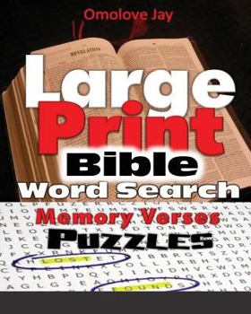 Paperback Large Print Bible Word Search Memory Verses Puzzles [Large Print] Book