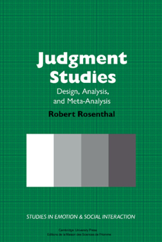 Judgment Studies: Design, Analysis, and Meta-Analysis - Book  of the Studies in Emotion and Social Interaction
