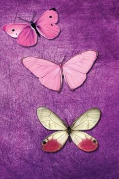 Paperback Dotted Notebooks 6 X 9: Butterfly Purple Pink Grunge Abstract Dot Grid Journal 202 Pages Book