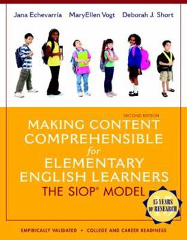 Paperback Making Content Comprehensible for Elementary English Learners: The Siop Model Book