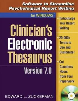 Paperback Clinician's Electronic Thesaurus, Version 7.0: Software to Streamline Psychological Report Writing Book