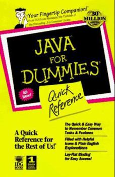 Spiral-bound Java for Dummies Quick Reference Book