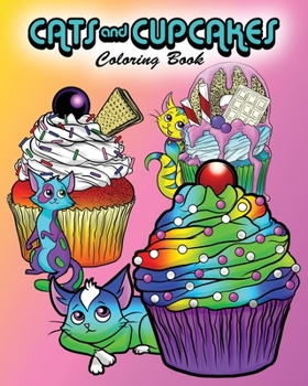 Paperback Cats and Cupcakes: Coloring Book