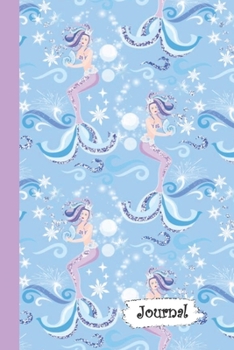 Journal: Mermaid with Seashell Diary with Blank Lined Notebook Paper