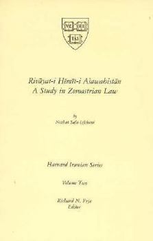 Paperback Rivāyat-I Hēmīt-I Asawahistān: A Study in Zoroastrian Law Book