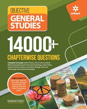 Paperback 14000+ Chapterwise Questions Objective General Studies Book