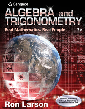 Hardcover Algebra and Trigonometry: Real Mathematics, Real People Book