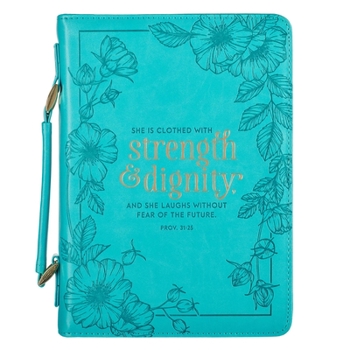 Misc. Bible Cover Fashion Medium She Is Clothed with Strength Proverbs 31:25 Book