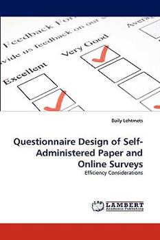Paperback Questionnaire Design of Self-Administered Paper and Online Surveys Book