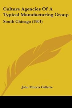 Culture Agencies Of A Typical Manufacturing Group: South Chicago