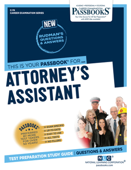 Paperback Attorney's Assistant (C-74): Passbooks Study Guide Volume 74 Book