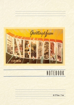 Vintage Lined Notebook Greetings from Davenport
