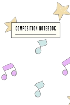 Composition Notebook: College Ruled 6" x 9" Party Design Writing Notes Journal,Office,Kids,School and college student.