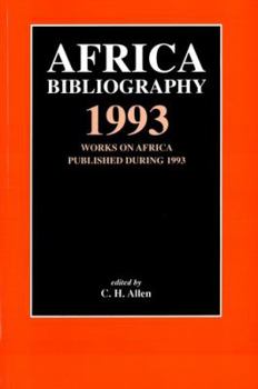 Paperback Africa Bibliography 1993: Works on Africa Published During 1993 Book