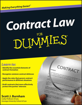 Paperback Contract Law for Dummies Book