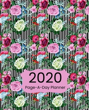 Paperback 2020 Page A Day Planner: Calendar Schedule Organizer Vintage Lavender Roses Pattern Cover Book