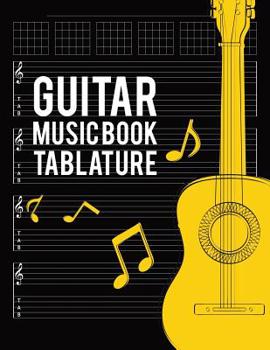 Paperback Guitar Music Book Tablature: Guitar Chord, Standard Staff & Tablature Book