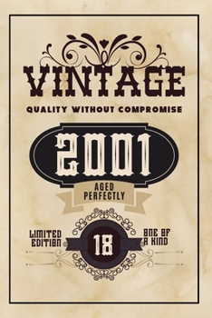 Vintage Journal: 18th Birthday Gifts For Him. Blank Lined Paperback Notebook. Original And Funny Present For Any 18 Year Old Men.