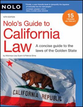 Paperback Nolo's Guide to California Law Book