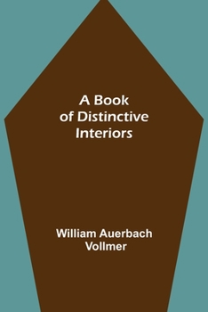 Paperback A Book of Distinctive Interiors Book