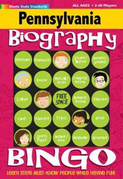 Hardcover Pennsylvania Biography Bingo Game Book