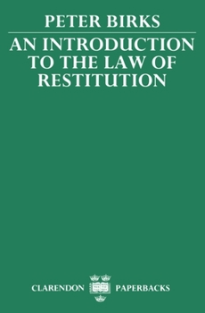 Paperback An Introduction to the Law of Restitution Book