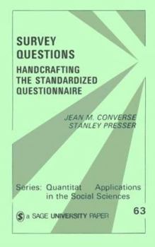 Paperback Survey Questions: Handcrafting the Standardized Questionnaire Book