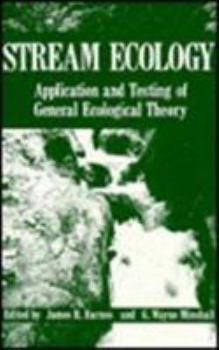 Hardcover Stream Ecology: Application and Testing of General Ecological Theory Book