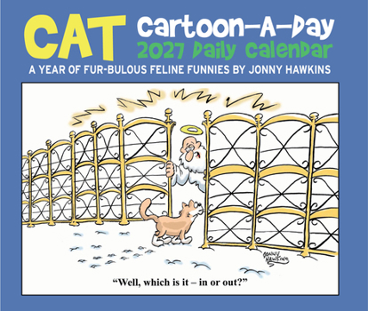 Cat Cartoon-A-Day by Jonny Hawkins 2027 5.4 X 6.2 Box Calendar