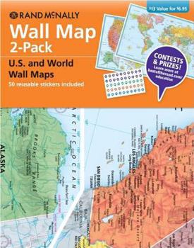 Map Wall Map 2-Pack W/Stickers Book