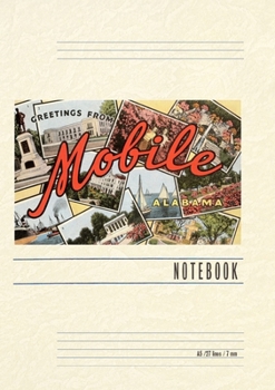 Vintage Lined Notebook Greetings from Mobile