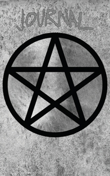 Paperback Journal: Lined journal with gray pentacle Book