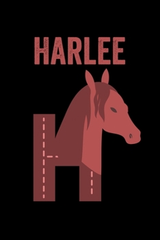 Harlee: Journal (Diary, Notebook) Personalized Custom Name Alphabet Horse Birthday Gift for Girls