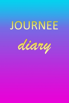 Paperback Journee: Journal Diary - Personalized First Name Personal Writing - Letter J Blue Purple Pink Gold Effect Cover - Daily Diaries Book
