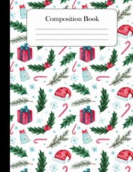 Paperback Composition Book: Christmas Pattern Notebook Journal 8.5" x 11" 120 pages college ruled Book