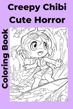 Paperback Creepy Chibi Cute Horror Coloring Book [Large Print] Book