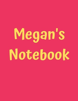 Paperback Megan's Notebook: Pink Cover, College Ruled, 100 Sheets, 8.5" x 11" (Letter Size), White Paper Book
