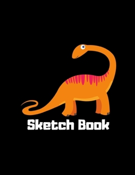 Paperback Sketch Book: Large Cute Dinosaur Drawing Pad Paper Book, Gifts for Boys Him, 8.5" x 11", 100 pages Book